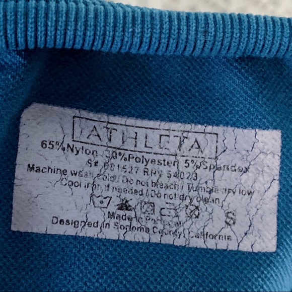 Athleta Striped Breathe Bra Tank in Teal - Picture 7 of 7